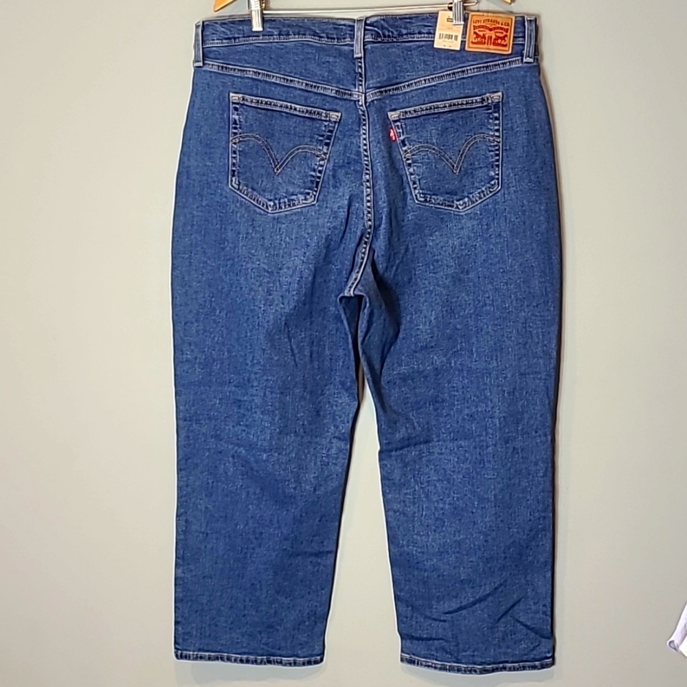 Levi's Women's Ribcage High Rise Jeans - Blue - Picture 4 of 12